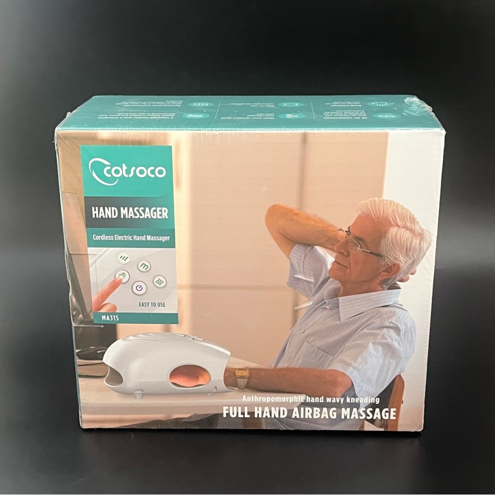 Hand Massager Cordless  Electric Full Hand Airbag Massage Cotsoco - New & Sealed